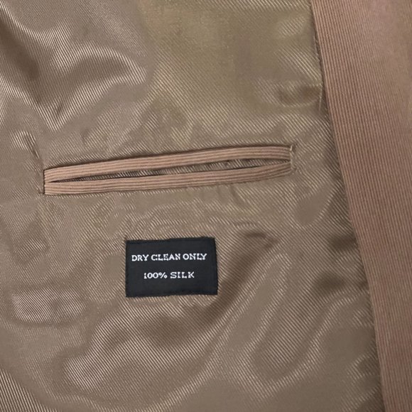 Alfani 100% Silk Corduroy Blazer in Light Brown Men's Size 46R - Picture 11 of 11